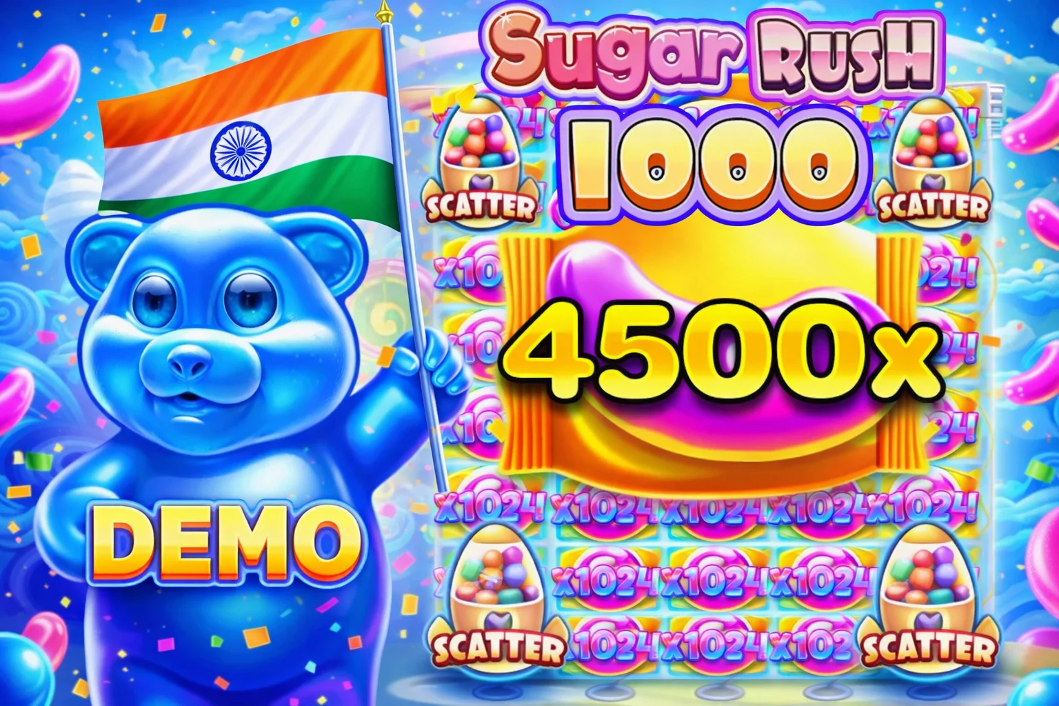 Free demo version of Sugar Rush 1000 to test your strategy without risk.